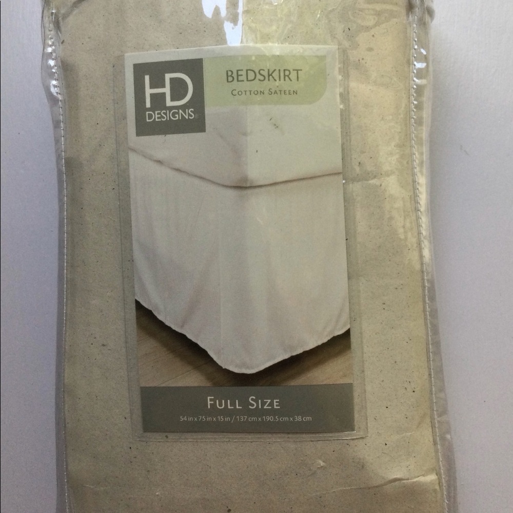 HD Designs Full-size White Sateen Bedskirt